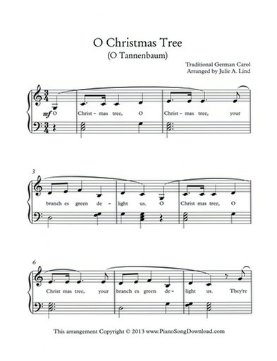 O Christmas Tree Free Piano Sheet Music