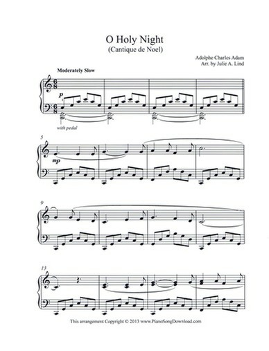 O Holy Night - Cantique de Noel, free piano sheet music