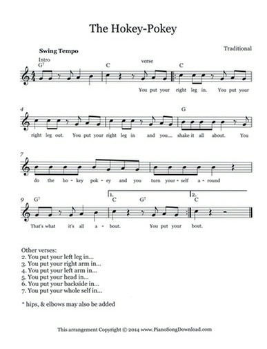 The Hokey Pokey Free Lead Sheet