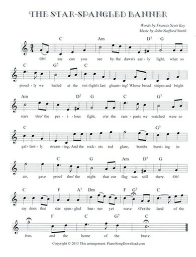 The Star-Spangled Banner: free lead sheet