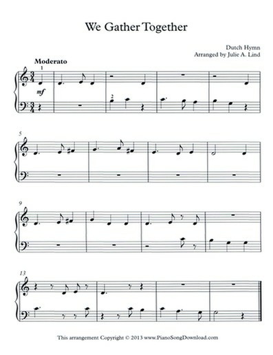 We Gather Together: Free Sheet Music