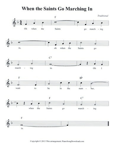 When the Saints Go Marching In: free lead sheet