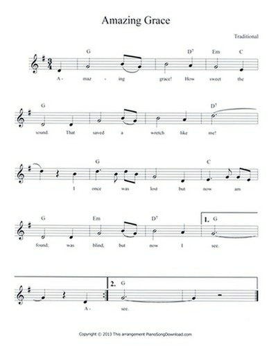 Amazing Grace: free lead sheet