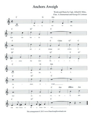 Anchors Aweigh: free lead sheet