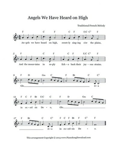 Angels We Have Heard on High Lead Sheet