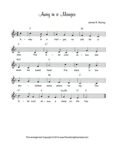 Away in a Manger free Lead Sheet