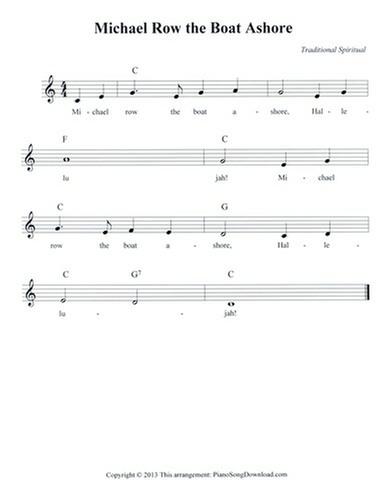 Michael Row the Boat Ashore: free lead sheet