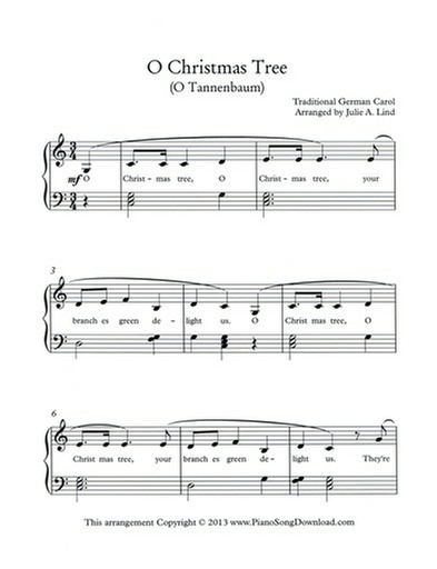 O Christmas Tree Free Level 2 Christmas Piano Sheet Music With Lyrics - roblox piano sheets oh christmas tree