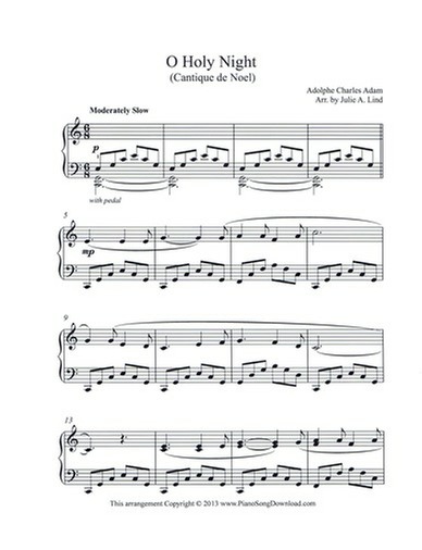 Oh holy night by Various - Piano Solo - Digital Sheet Music