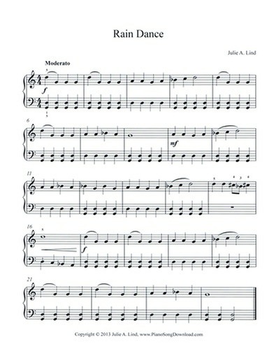 Rain Dance: Free Piano Sheet Music