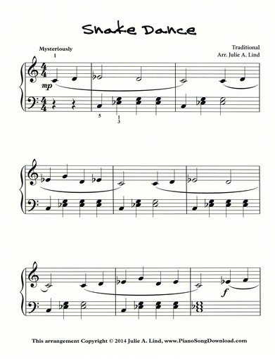 Snake Dance | free piano sheet music