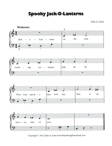 Spooky Jack-o-Lanterns Free Sheet Music