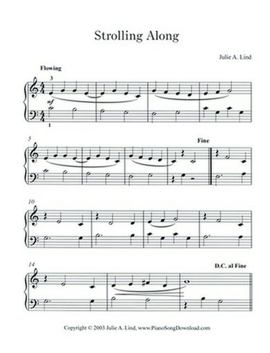 Strolling Along: Free Piano Sheet Music