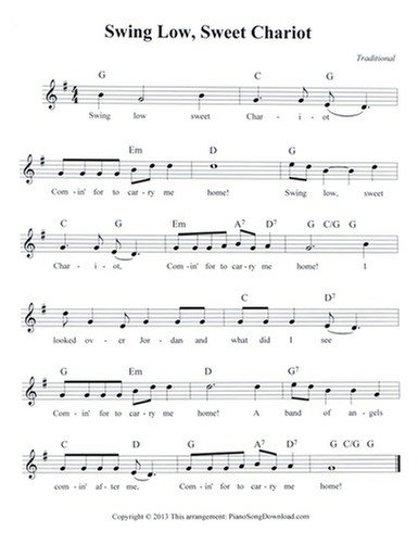 Swing Low, Sweet Chariot: free lead sheet