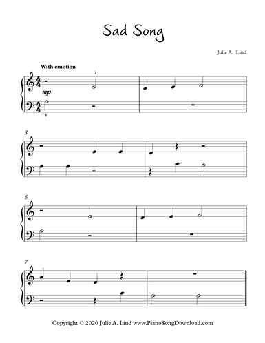 Piano Song - sad song piano sheet roblox