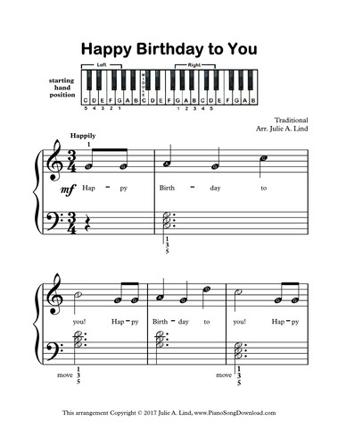 free piano sheet music with letters