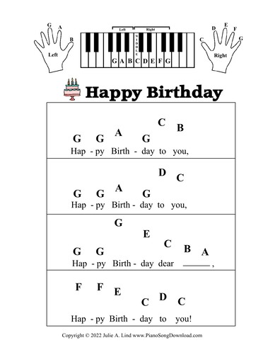 xylophone chords happy birthday