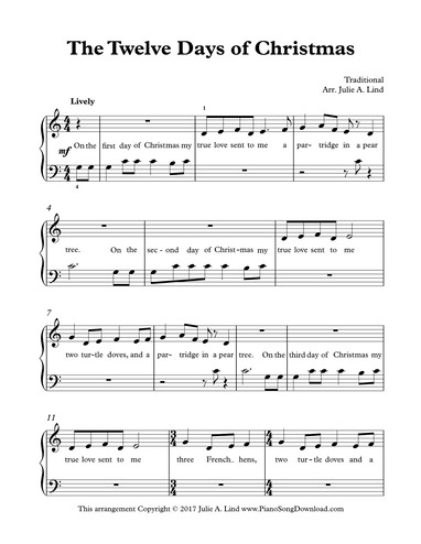 christmas piano sheet music