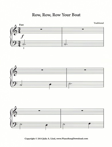 Row Row Row Your Boat free sheet music